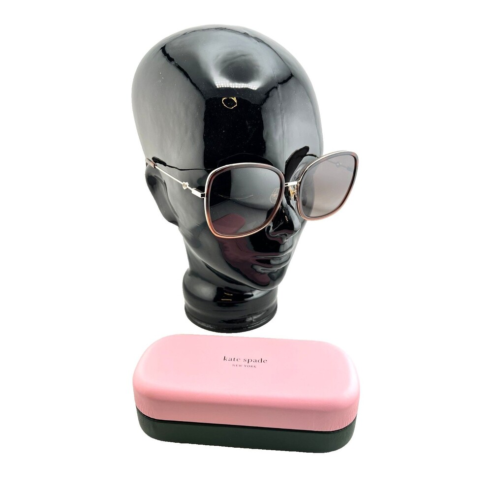 NEW Kate Spade PAOLA Women's Sunglasses 59MM Brown Tortoise Gold Metal Frames